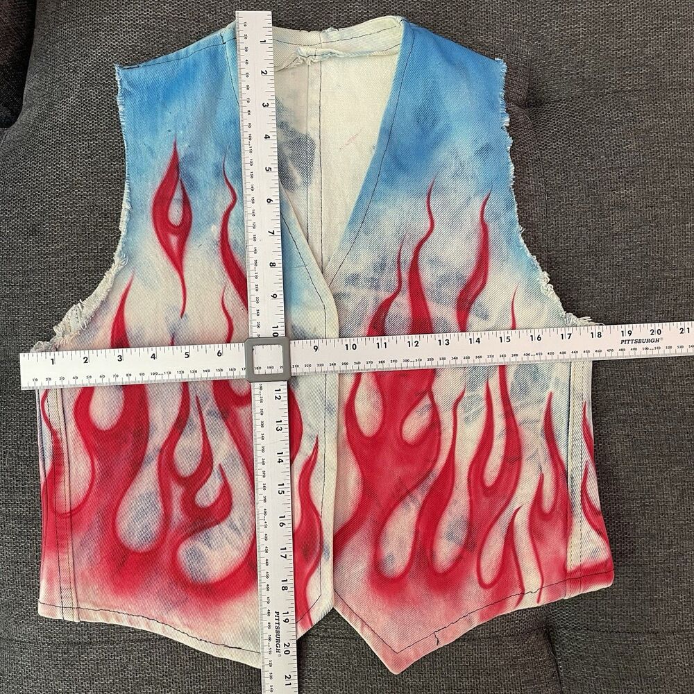 Vintage 80s Guns N Roses Airbrush Booty Short Denim Vest Set J. Neyrot Miami Art - Picture 7 of 14